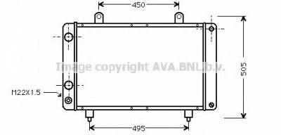 AVA QUALITY COOLING pe2112 -  Радиатор, охлаждение двигателя
